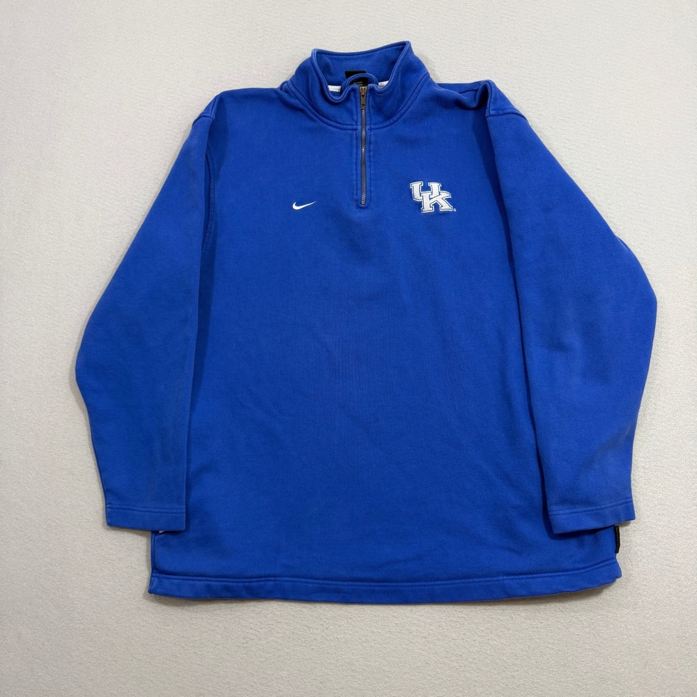 Vintage Nike Kentucky Wildcats Quarter Zip Men's XXL Blue Sweatshirt Drake y2k